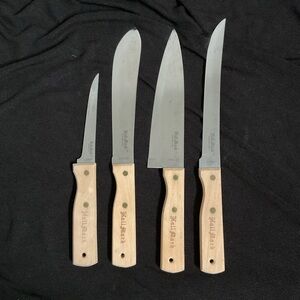 Hallmark Stainless Steel Knife Set with Wooden Handles